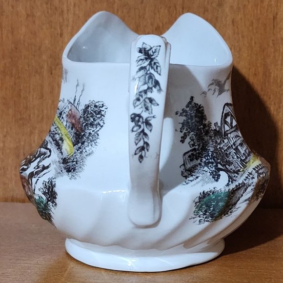 Staffordshire Yorkshire Multicolor Ironstone Creamer English farm 10oz - Picture 4 of 13